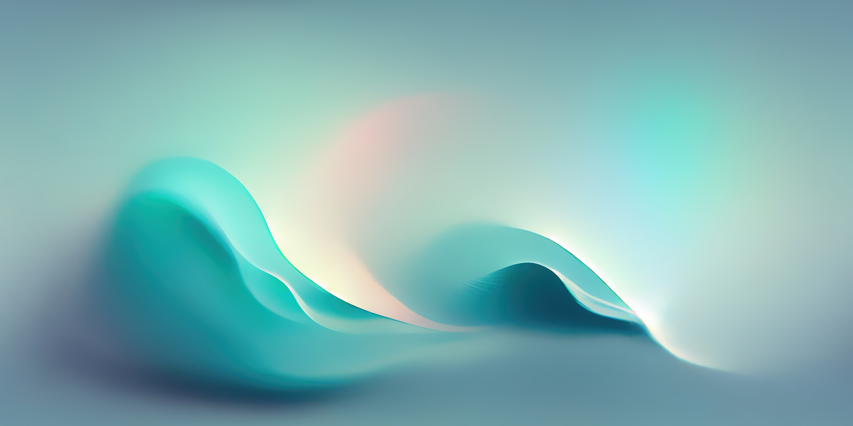 Smooth texture with a blurring effect, soft cyan wavy liquid flow